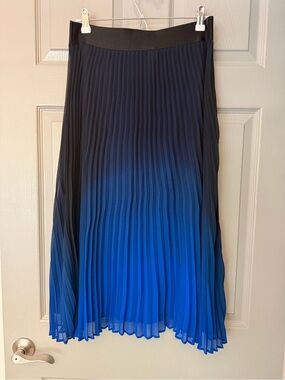 NWOT Express Ombre Pleated Midi Skirt